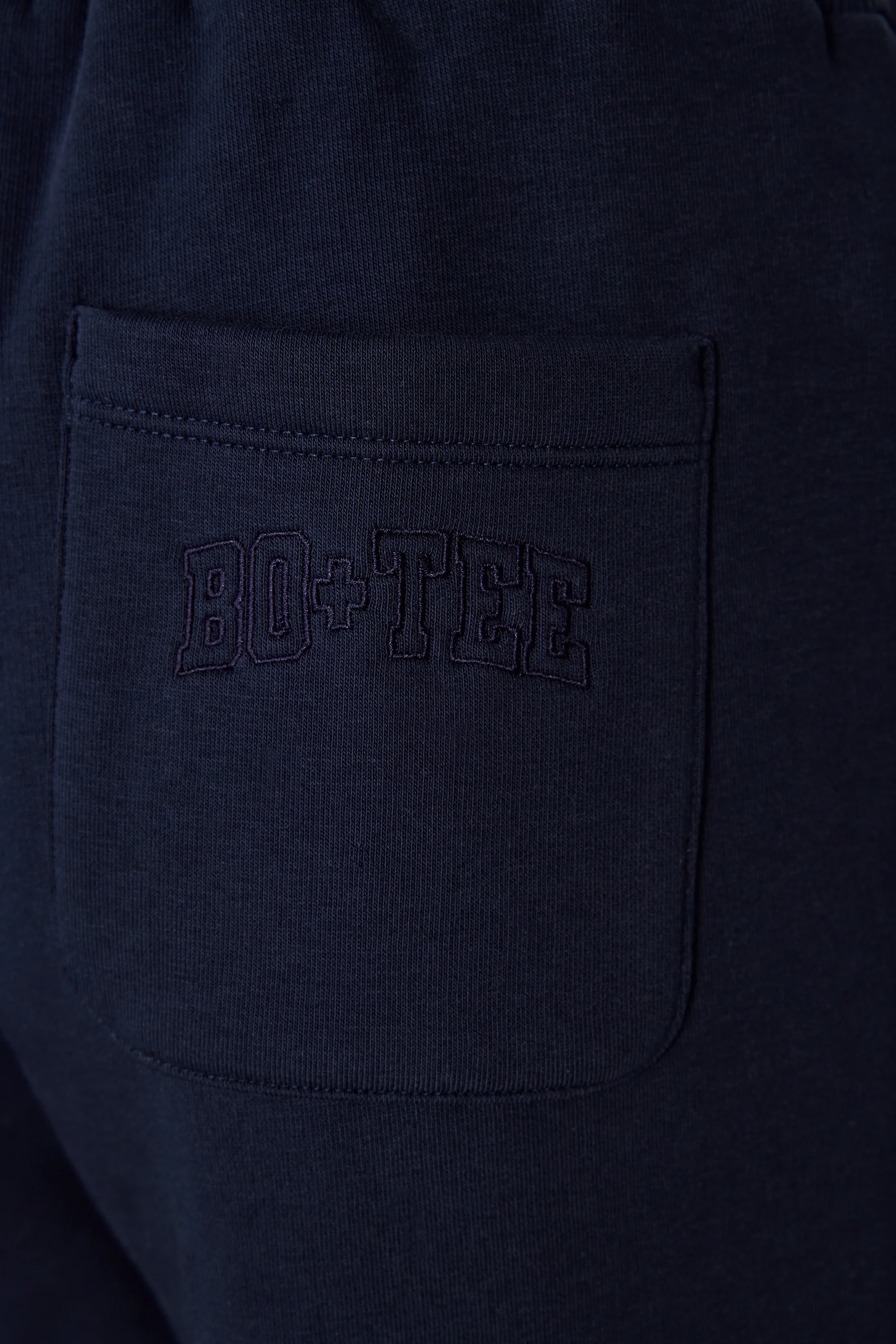 Premium Brushed Jersey Wide-Leg Joggers in Classic Navy - Image 6
