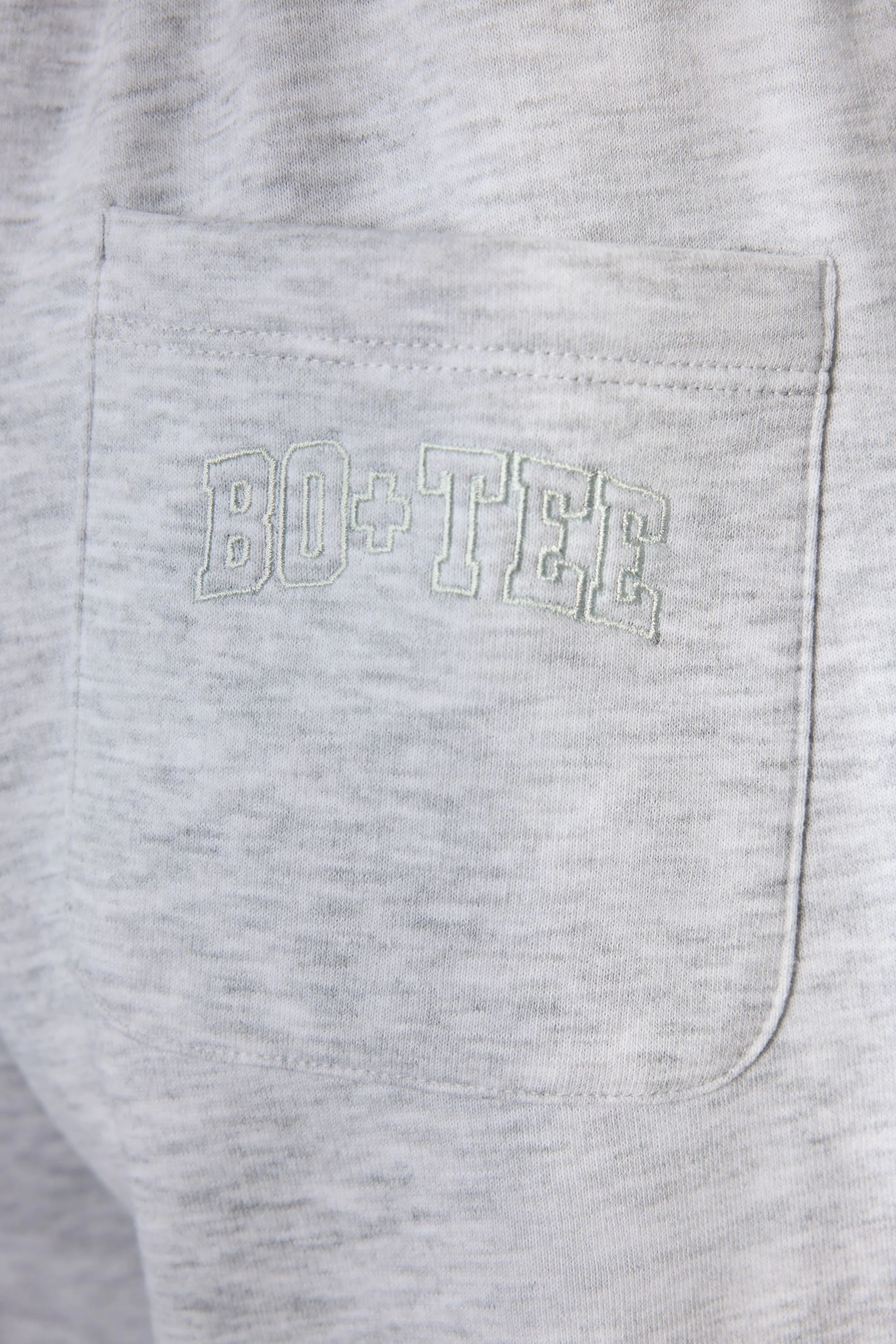 Premium Brushed Jersey Wide-Leg Joggers in Grey Marl - Image 6