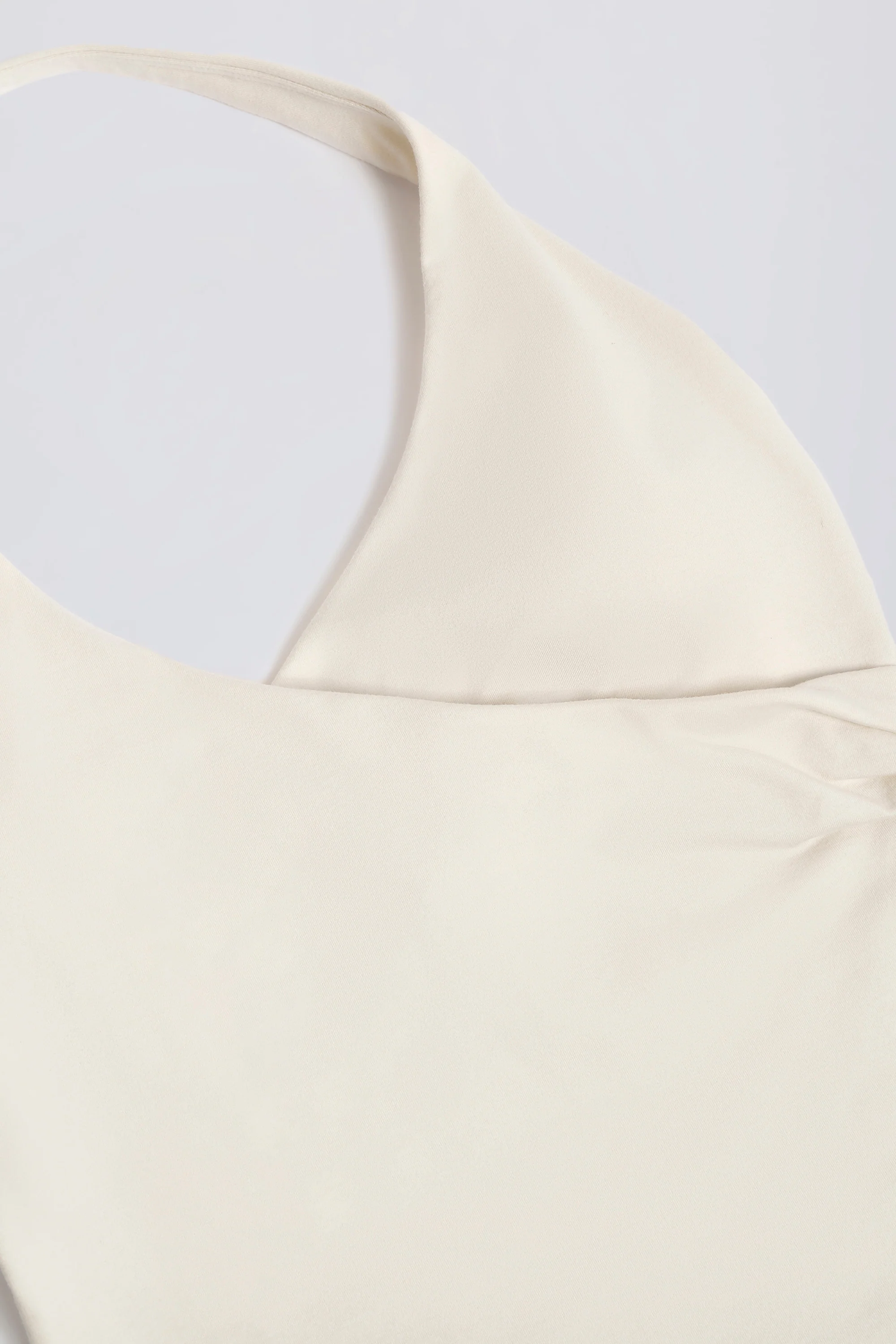 Halterneck Open-Back Tank Top in Ivory Marl - Image 8